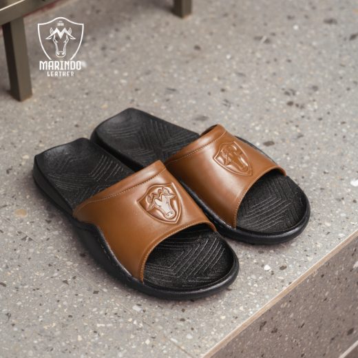 Marindo Leather Slider Signature Tan-701