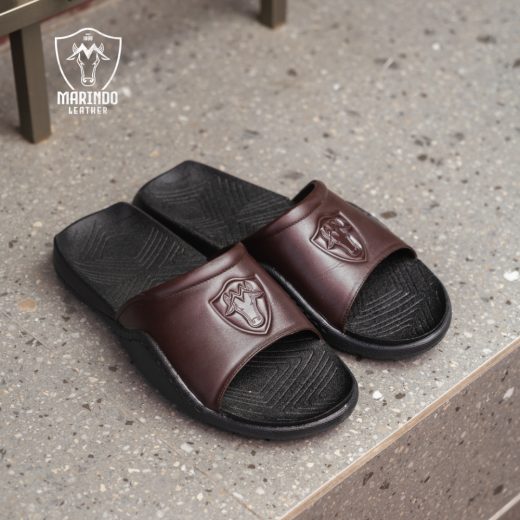 Marindo Leather Slider Signature Maroon-701